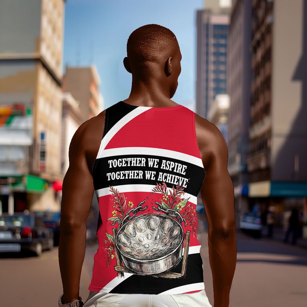 Trinidad And Tobago Independence Day Scarlet Ibis Men Tank Top Steelpan Heritage National Flag