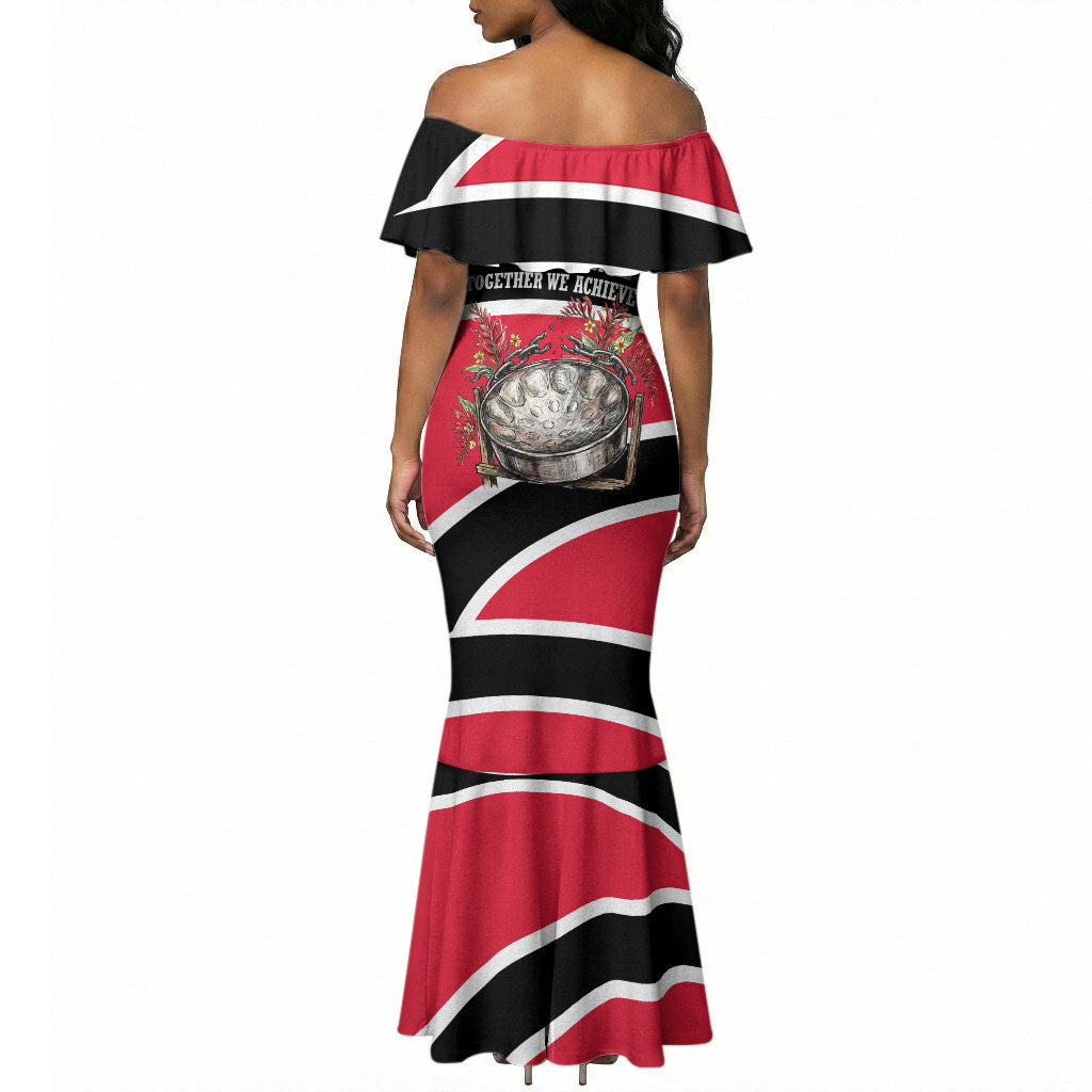 Trinidad And Tobago Independence Day Scarlet Ibis Mermaid Dress Steelpan Heritage National Flag
