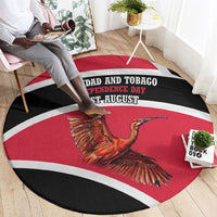 Trinidad And Tobago Independence Day Scarlet Ibis Round Carpet Steelpan Heritage National Flag