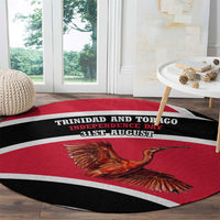 Trinidad And Tobago Independence Day Scarlet Ibis Round Carpet Steelpan Heritage National Flag