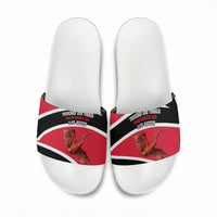 Trinidad And Tobago Independence Day Scarlet Ibis Slide Sandals Steelpan Heritage National Flag
