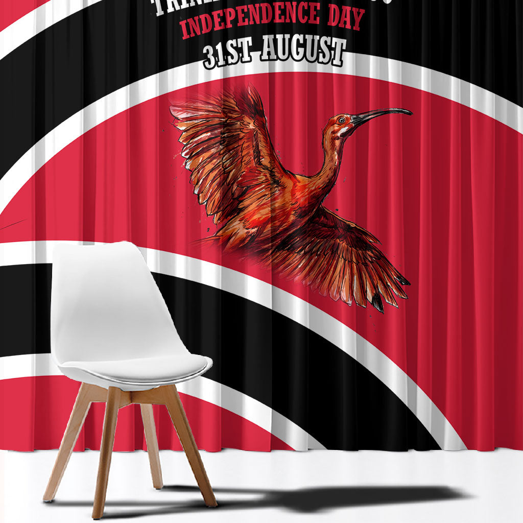 Trinidad And Tobago Independence Day Scarlet Ibis Window Curtain Steelpan Heritage National Flag