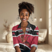 Trinidad And Tobago Independence Day Scarlet Ibis Women Casual Shirt Steelpan Heritage National Flag