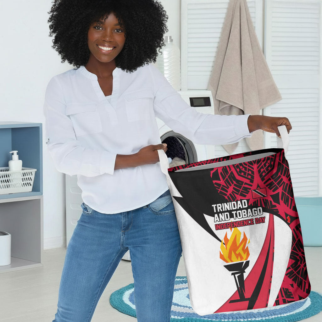 Trinidad And Tobago Independence Day Laundry Basket Freedom Torch Heritage Symbols