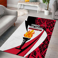 Trinidad And Tobago Independence Day Area Rug Freedom Torch Heritage Symbols