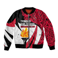 Trinidad And Tobago Independence Day Bomber Jacket Freedom Torch Heritage Symbols