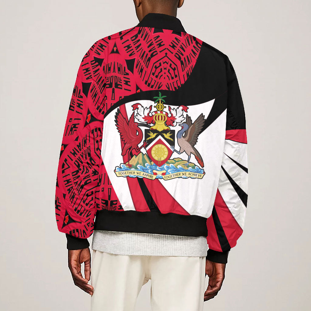 Trinidad And Tobago Independence Day Bomber Jacket Freedom Torch Heritage Symbols