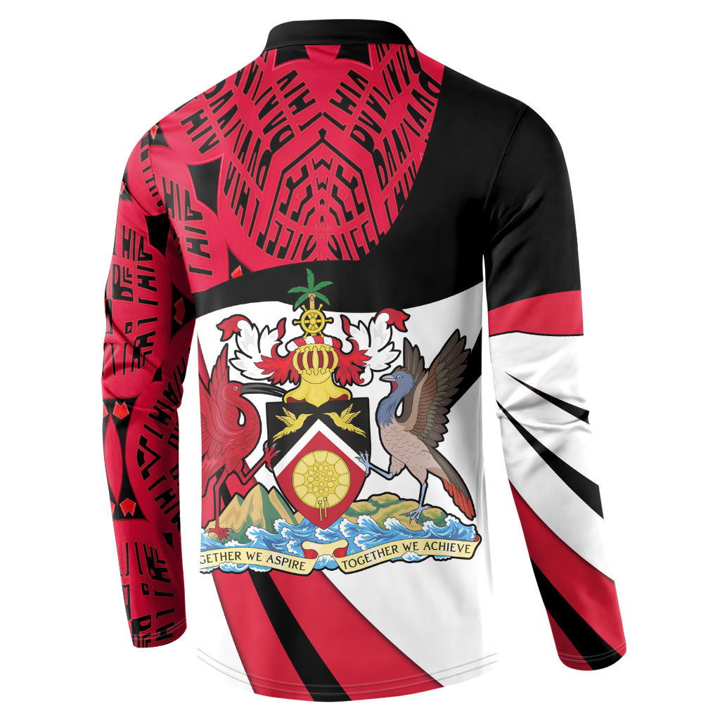Trinidad And Tobago Independence Day Button Sweatshirt Freedom Torch Heritage Symbols