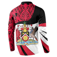 Trinidad And Tobago Independence Day Button Sweatshirt Freedom Torch Heritage Symbols