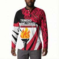 Trinidad And Tobago Independence Day Button Sweatshirt Freedom Torch Heritage Symbols