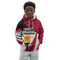 Trinidad And Tobago Independence Day Kid Hoodie Freedom Torch Heritage Symbols