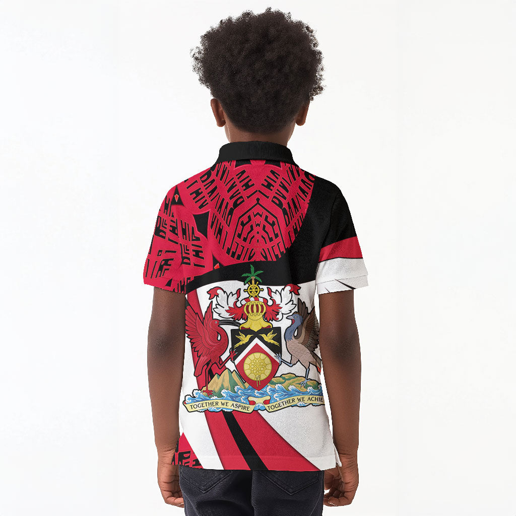 Trinidad And Tobago Independence Day Kid Polo Shirt Freedom Torch Heritage Symbols