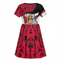 Trinidad And Tobago Independence Day Kid Short Sleeve Dress Freedom Torch Heritage Symbols