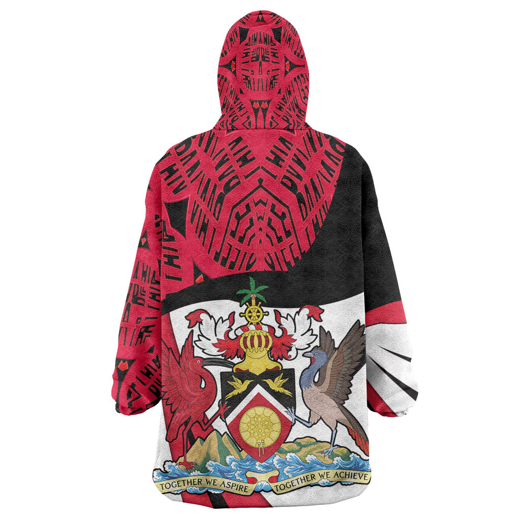 Trinidad And Tobago Independence Day Kid Wearable Blanket Hoodie Freedom Torch Heritage Symbols