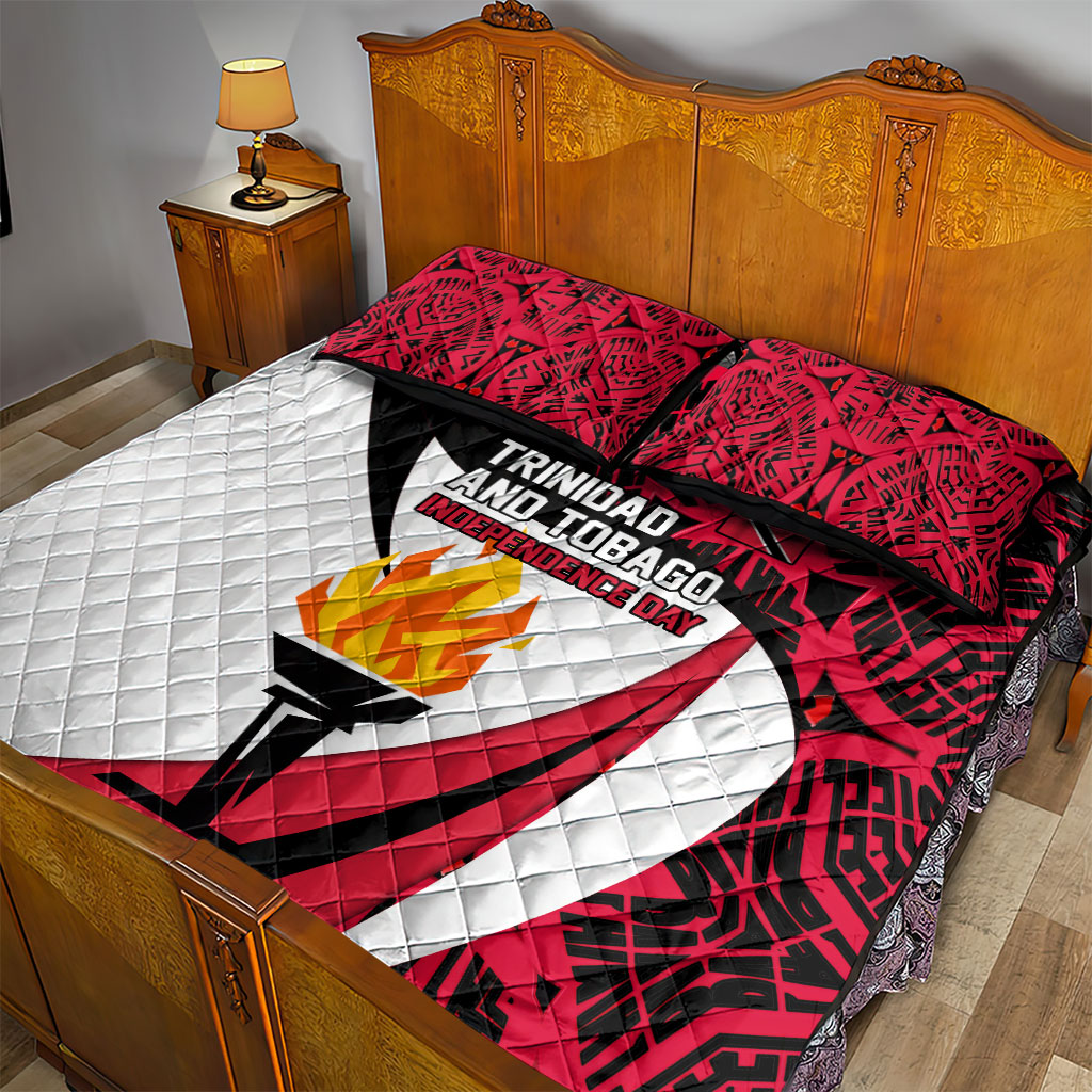 Trinidad And Tobago Independence Day Quilt Bed Set Freedom Torch Heritage Symbols