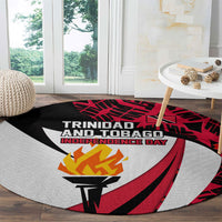 Trinidad And Tobago Independence Day Round Carpet Freedom Torch Heritage Symbols