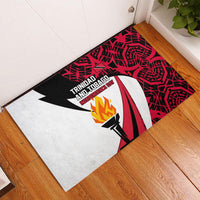 Trinidad And Tobago Independence Day Rubber Doormat Freedom Torch Heritage Symbols