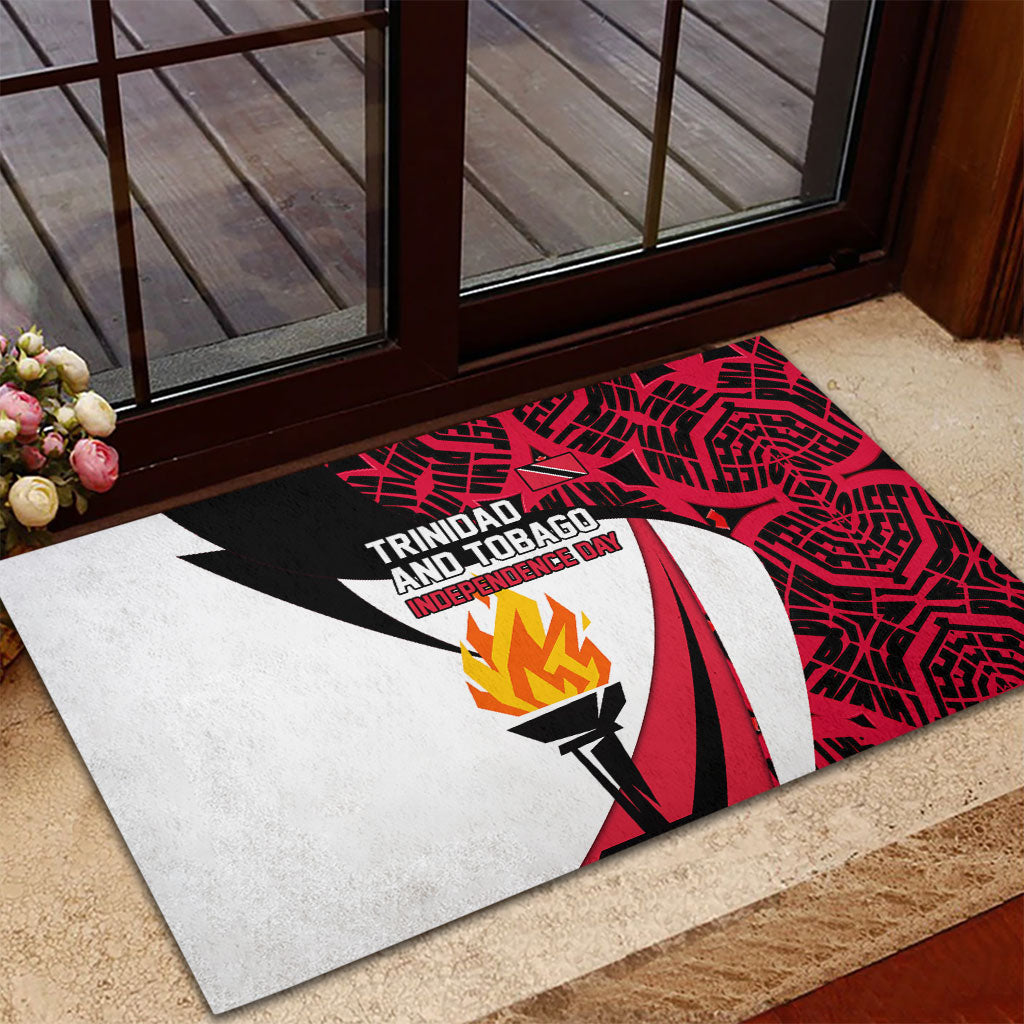 Trinidad And Tobago Independence Day Rubber Doormat Freedom Torch Heritage Symbols