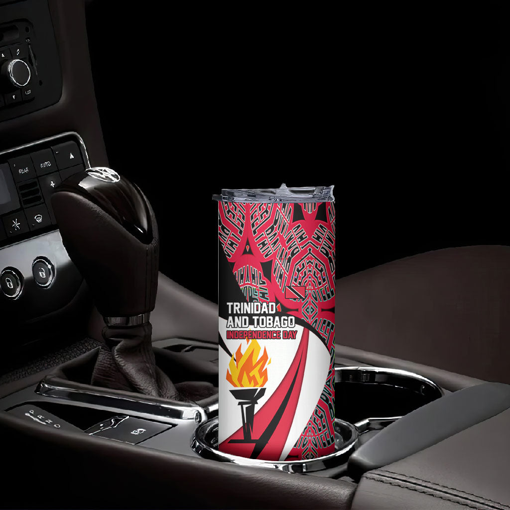 Trinidad And Tobago Independence Day Skinny Tumbler Freedom Torch Heritage Symbols