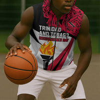 Trinidad And Tobago Independence Day Sleeveless Zip Hoodie Freedom Torch Heritage Symbols