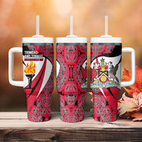Trinidad And Tobago Independence Day Tumbler With Handle Freedom Torch Heritage Symbols