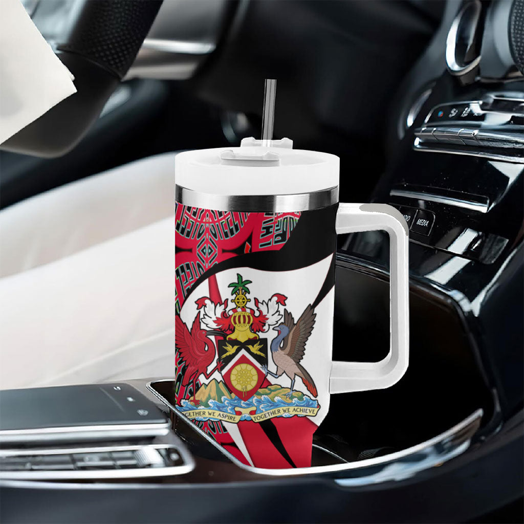 Trinidad And Tobago Independence Day Tumbler With Handle Freedom Torch Heritage Symbols