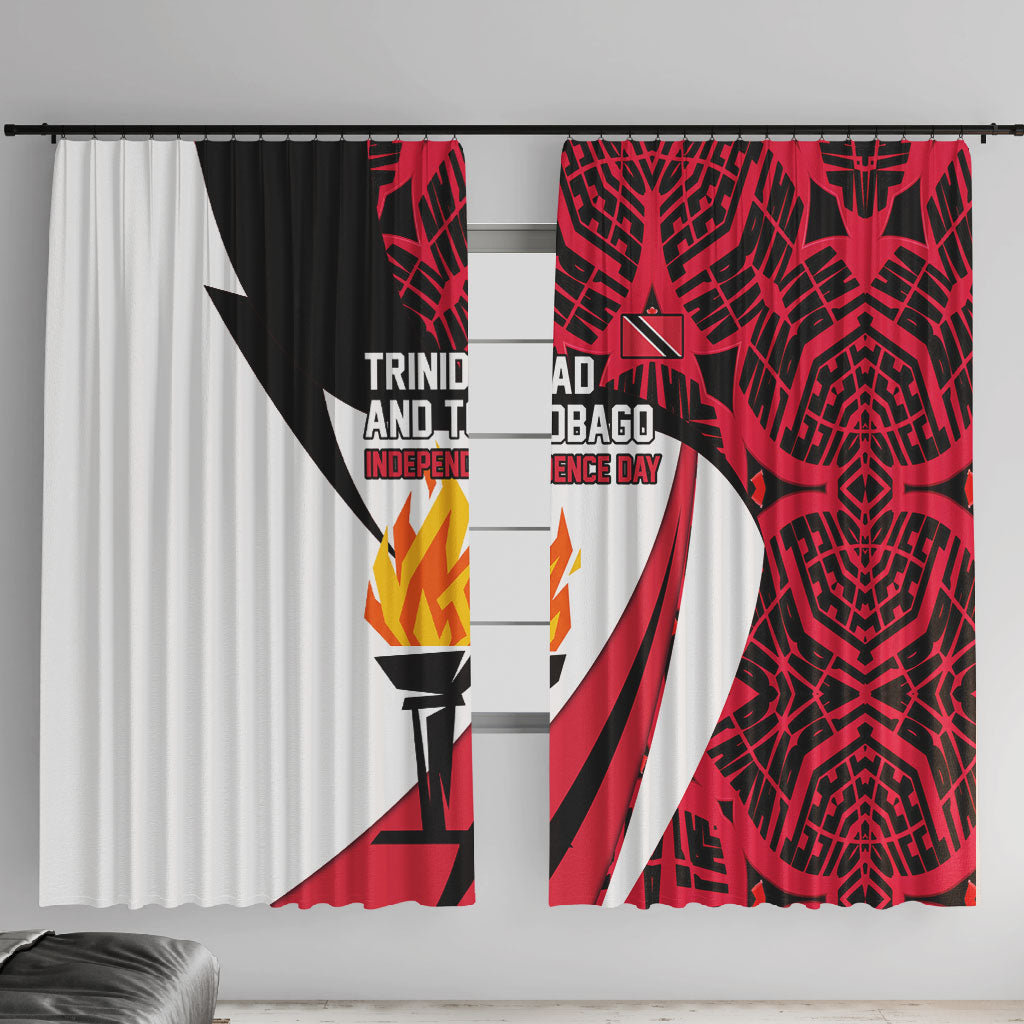 Trinidad And Tobago Independence Day Window Curtain Freedom Torch Heritage Symbols