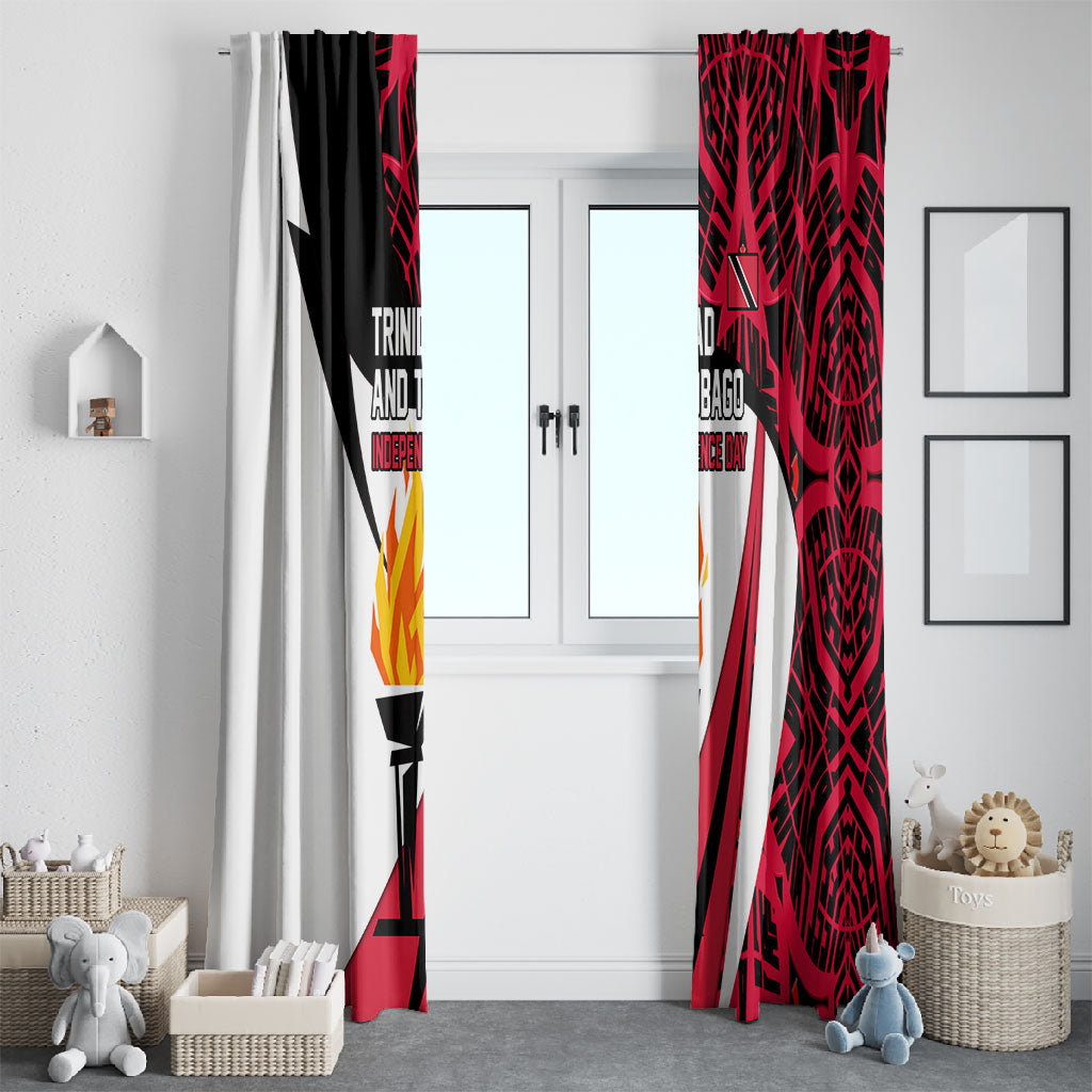 Trinidad And Tobago Independence Day Window Curtain Freedom Torch Heritage Symbols