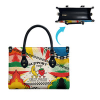 Support Your Fruity Friends Love Wins Gay Pride Leather Bag LGBTQ Retro 30s Cartoon Checkered