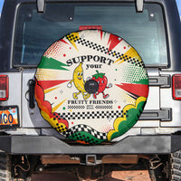 Support Your Fruity Friends Love Wins Gay Pride Spare Tire Cover LGBTQ Retro 30s Cartoon Checkered