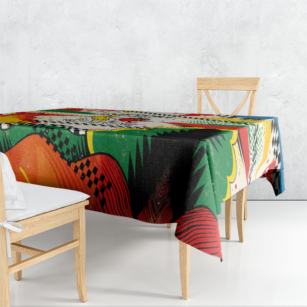 Support Your Fruity Friends Love Wins Gay Pride Tablecloth LGBTQ Retro 30s Cartoon Checkered