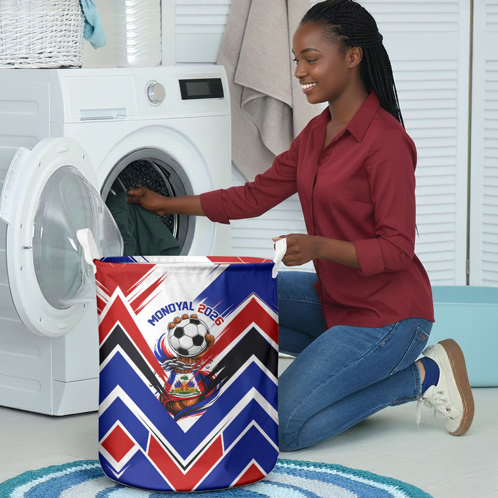 Haiti World Football Mondyal 2026 Laundry Basket Pride Ayiti Caribbean Culture Patriotic Crest