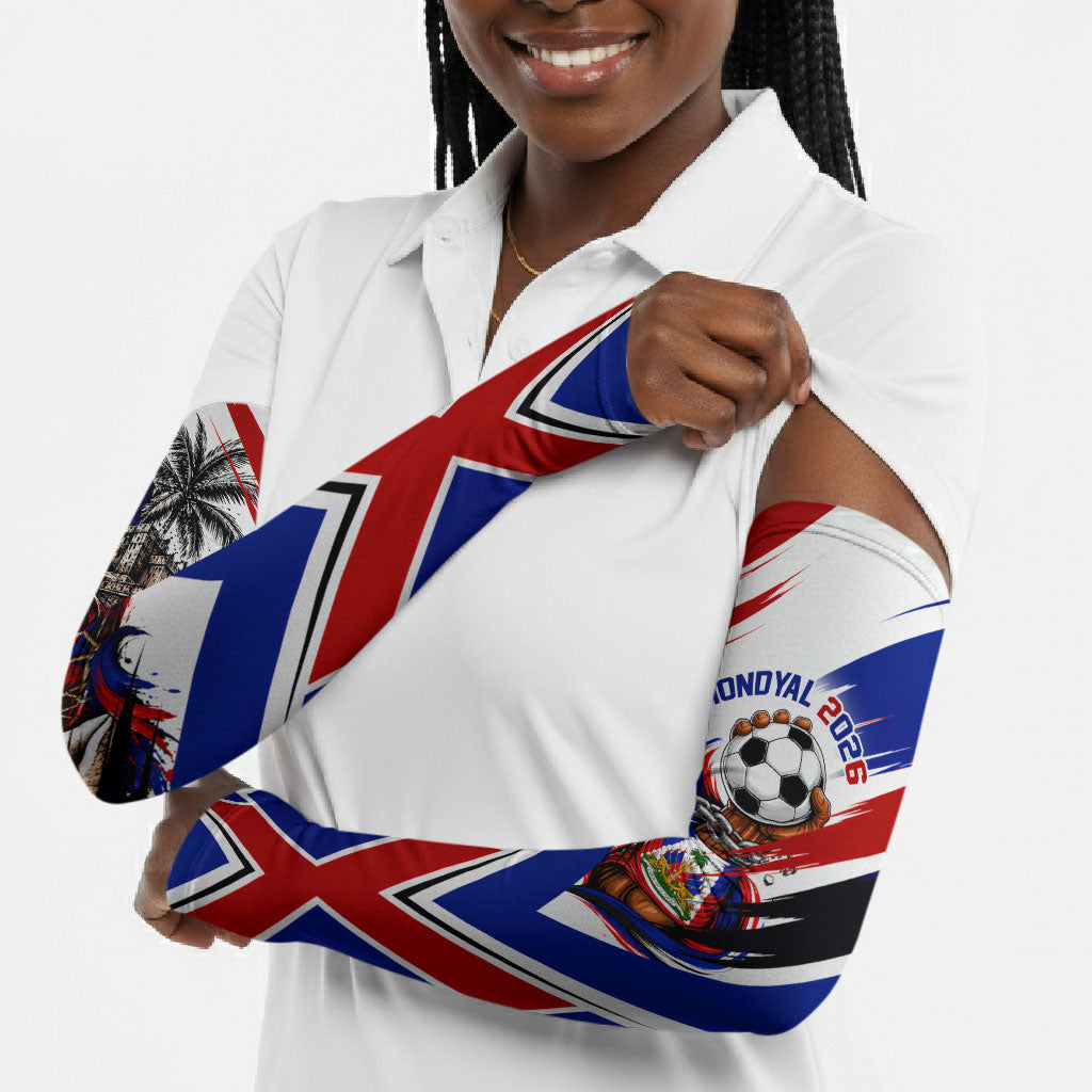 Haiti World Football Mondyal 2026 Arm Sleeves Pride Ayiti Caribbean Culture Patriotic Crest