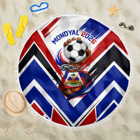 Haiti World Football Mondyal 2026 Beach Blanket Pride Ayiti Caribbean Culture Patriotic Crest