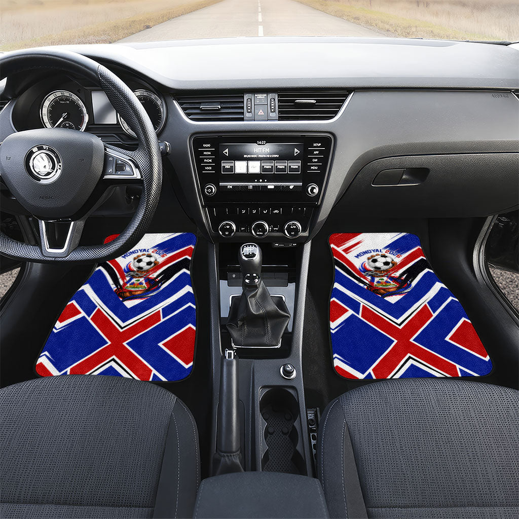 Haiti World Football Mondyal 2026 Car Mats Pride Ayiti Caribbean Culture Patriotic Crest