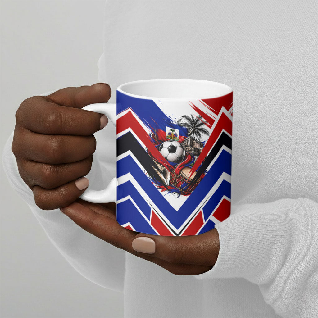 Haiti World Football Mondyal 2026 Ceramic Mug Pride Ayiti Caribbean Culture Patriotic Crest