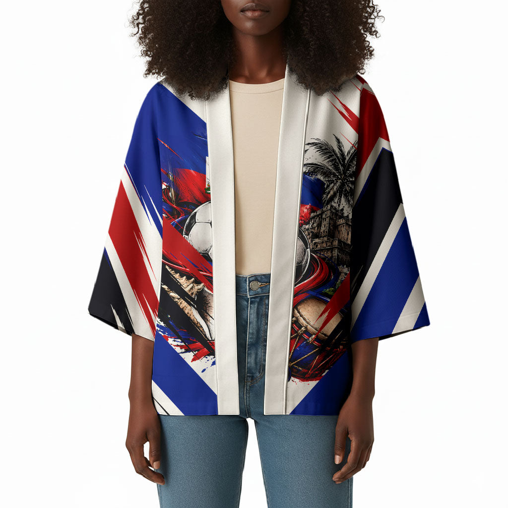 Haiti World Football Mondyal 2026 Kimono Pride Ayiti Caribbean Culture Patriotic Crest