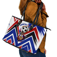 Haiti World Football Mondyal 2026 Leather Tote Bag Pride Ayiti Caribbean Culture Patriotic Crest