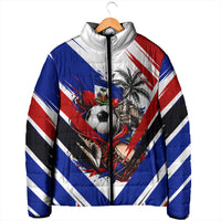 Haiti World Football Mondyal 2026 Padded Jacket Pride Ayiti Caribbean Culture Patriotic Crest