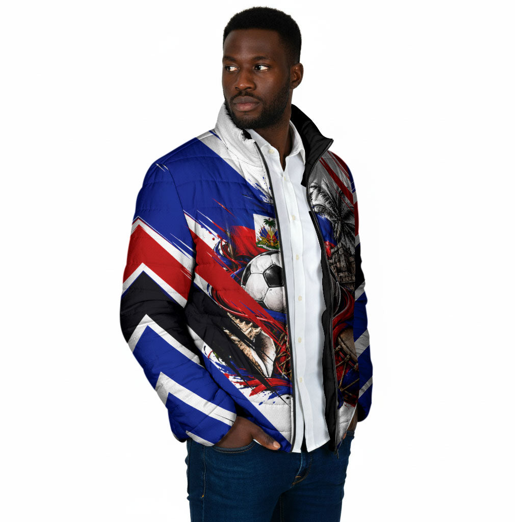 Haiti World Football Mondyal 2026 Padded Jacket Pride Ayiti Caribbean Culture Patriotic Crest