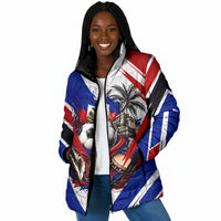 Haiti World Football Mondyal 2026 Padded Jacket Pride Ayiti Caribbean Culture Patriotic Crest