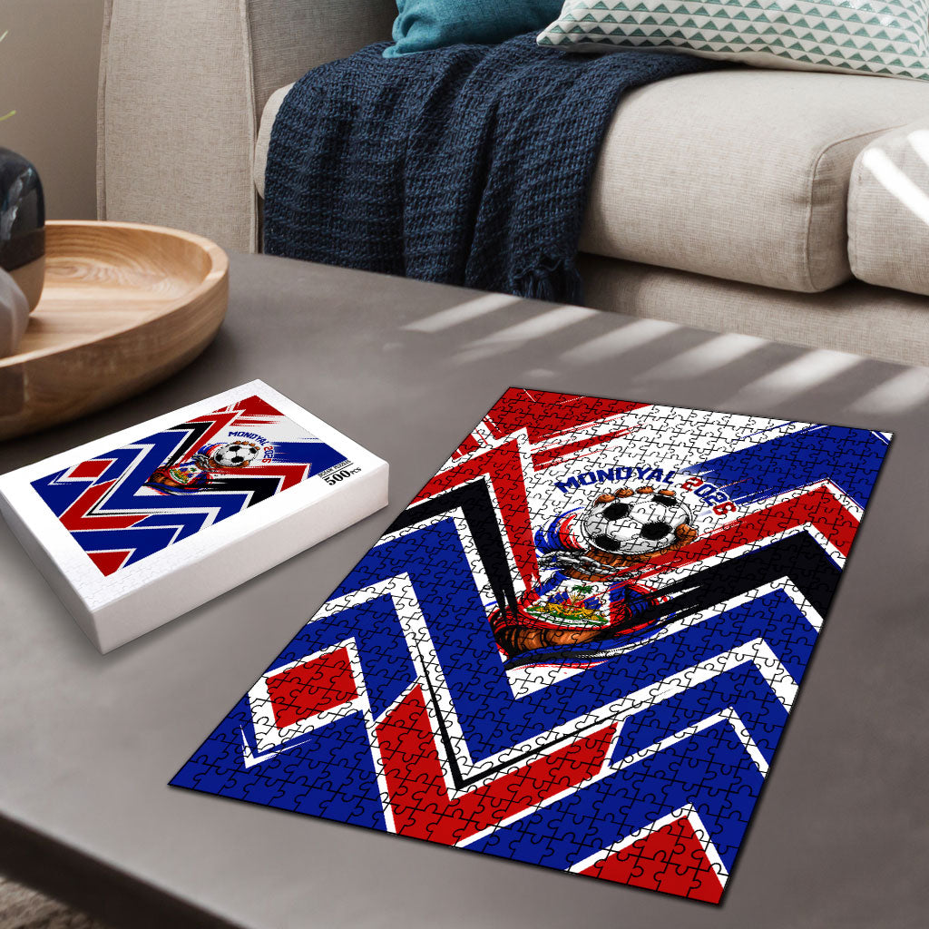 Haiti World Football Mondyal 2026 Puzzle Pride Ayiti Caribbean Culture Patriotic Crest