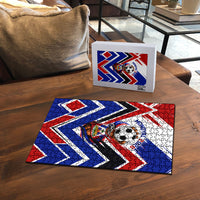 Haiti World Football Mondyal 2026 Puzzle Pride Ayiti Caribbean Culture Patriotic Crest