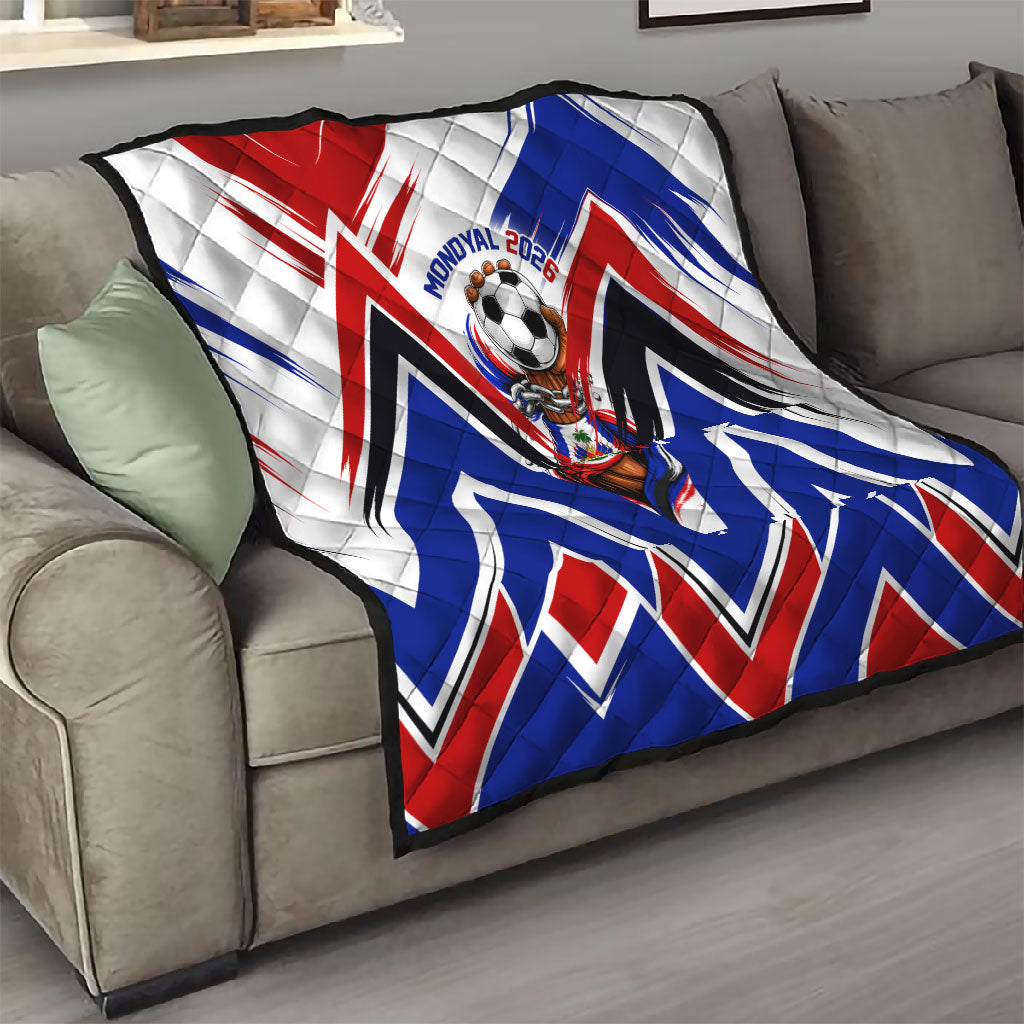 Haiti World Football Mondyal 2026 Quilt Pride Ayiti Caribbean Culture Patriotic Crest