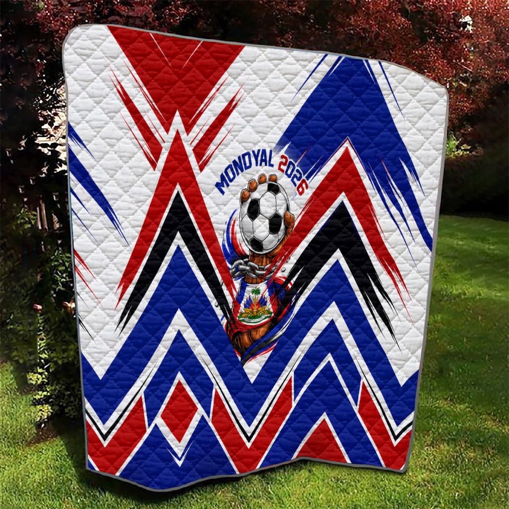 Haiti World Football Mondyal 2026 Quilt Pride Ayiti Caribbean Culture Patriotic Crest