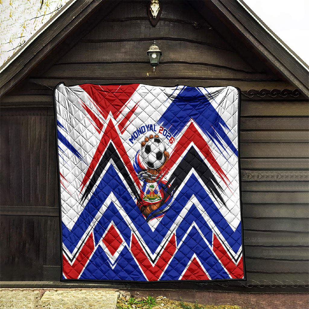 Haiti World Football Mondyal 2026 Quilt Pride Ayiti Caribbean Culture Patriotic Crest