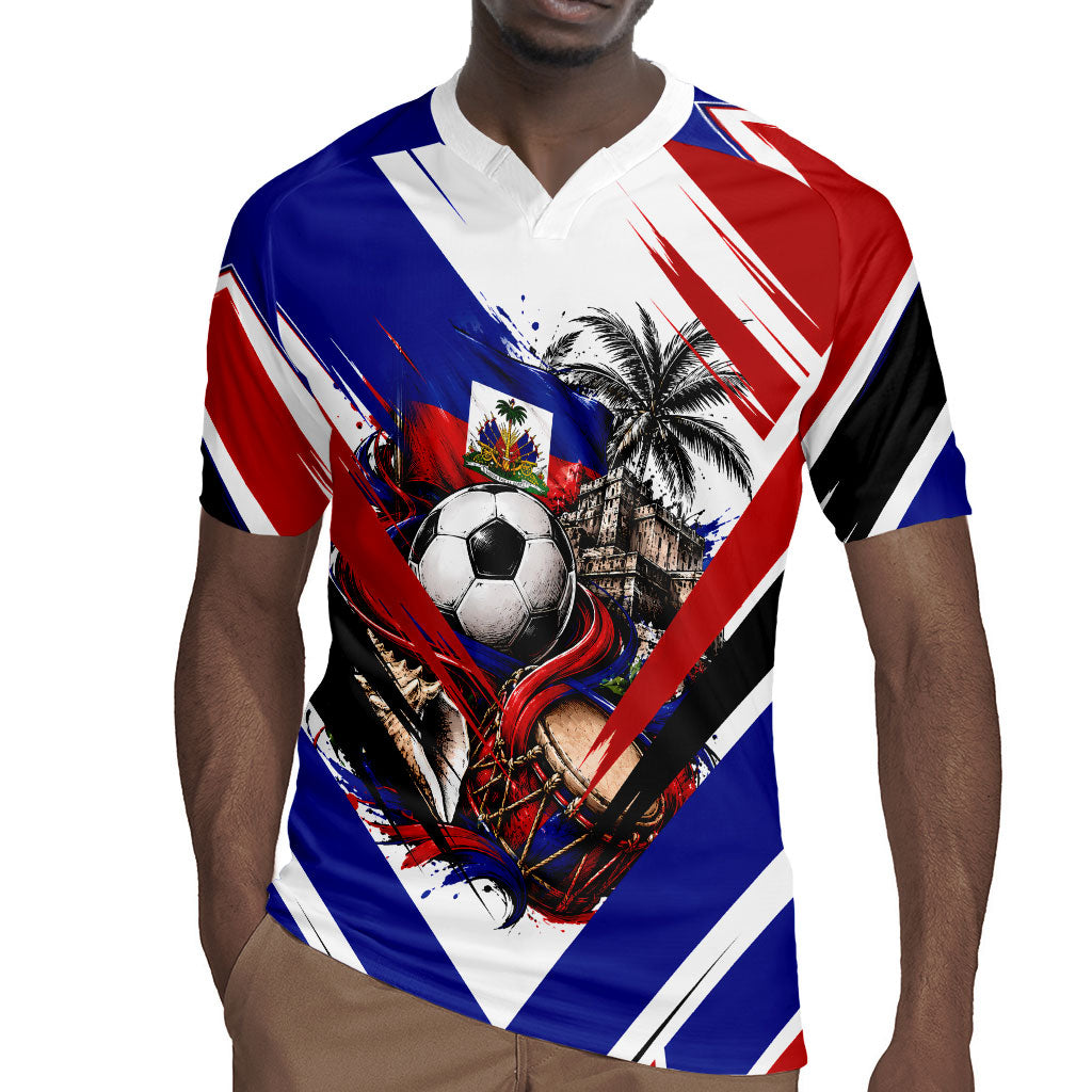 Haiti World Football Mondyal 2026 Rugby Jersey Pride Ayiti Caribbean Culture Patriotic Crest