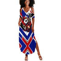 Haiti World Football Mondyal 2026 Summer Maxi Dress Pride Ayiti Caribbean Culture Patriotic Crest