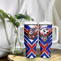 Haiti World Football Mondyal 2026 Tumbler With Handle Pride Ayiti Caribbean Culture Patriotic Crest
