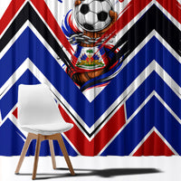 Haiti World Football Mondyal 2026 Window Curtain Pride Ayiti Caribbean Culture Patriotic Crest